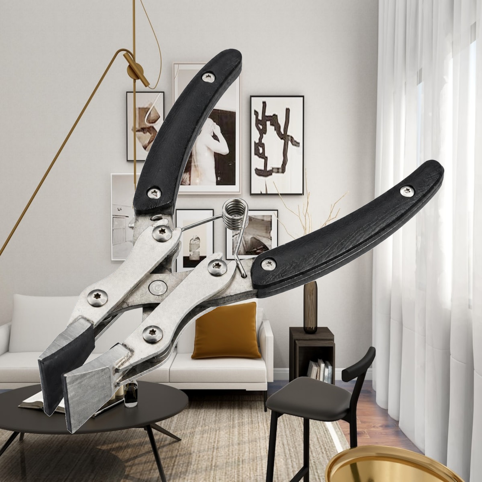Leatherwork Hand Press - Professional Leather Edge Pliers Stainless Steel