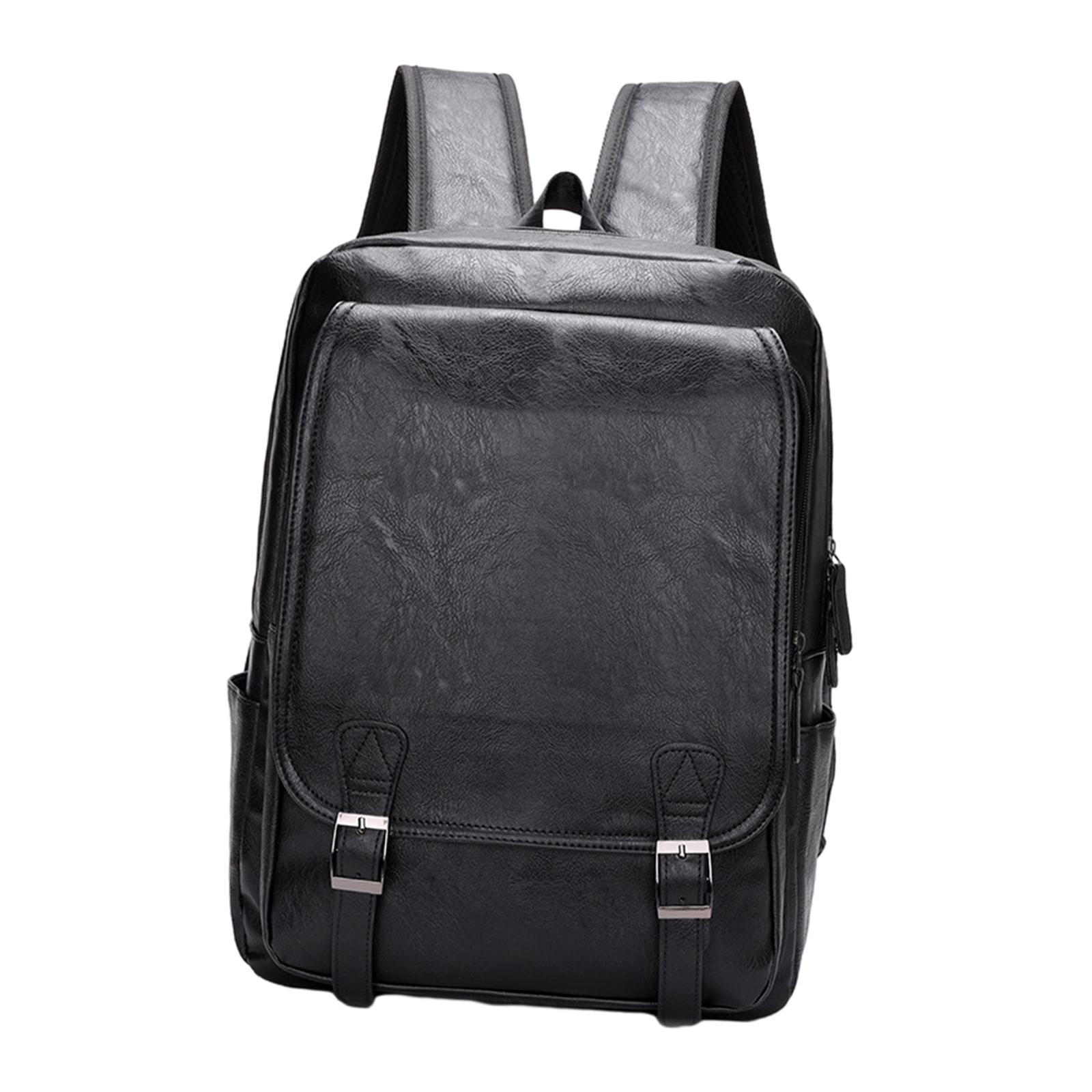 Men's PU Leather Laptop Backpa - đánh giá và giá Leather Work Rucksack Mens